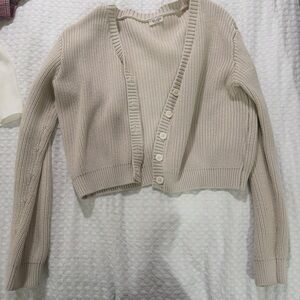 Brandy Melville Cream Cardigan Sweater